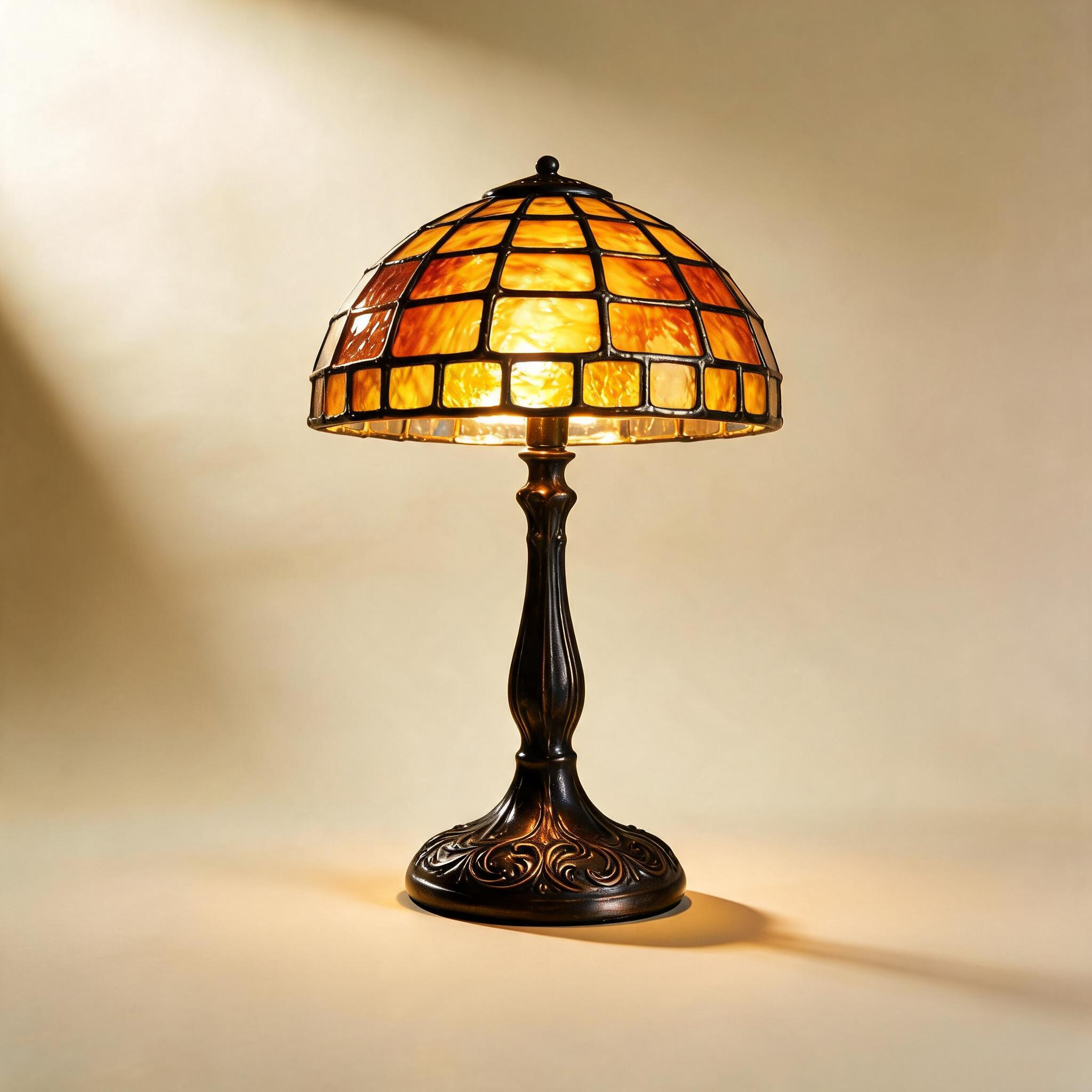 Élod | Lampe de Table en Vitrail — Jaune