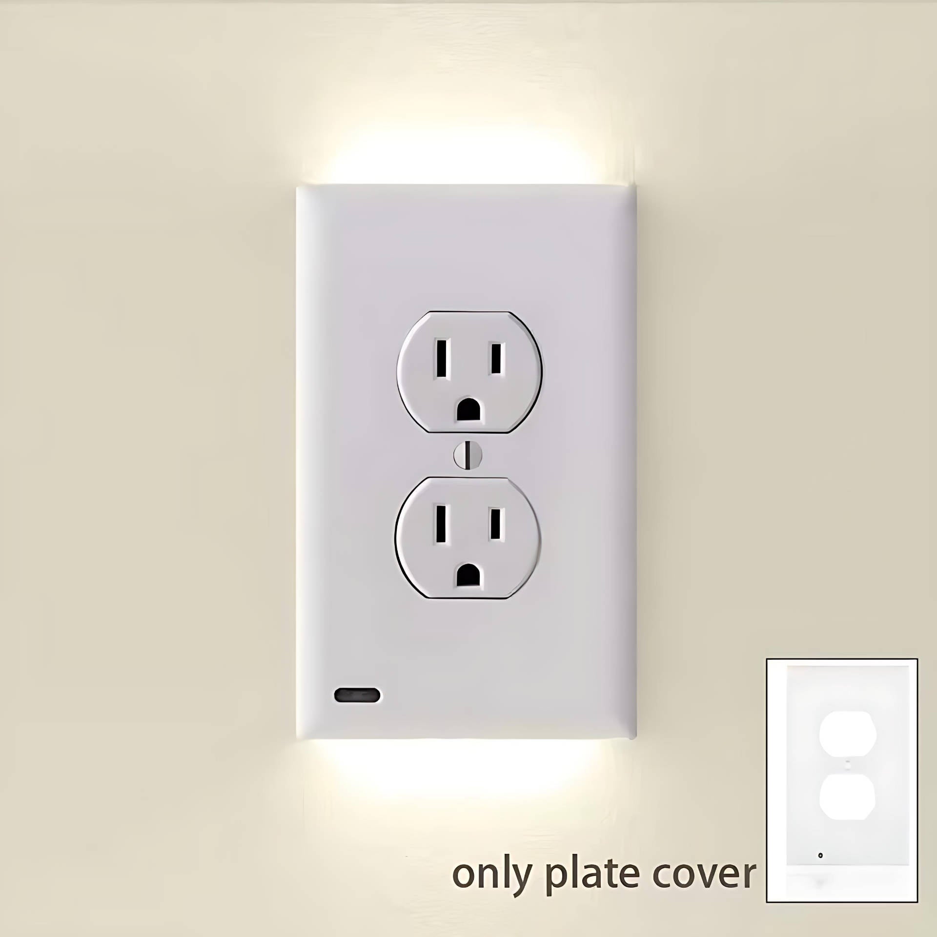 4 Pack Outlet Wall Plate With Led Night Lights