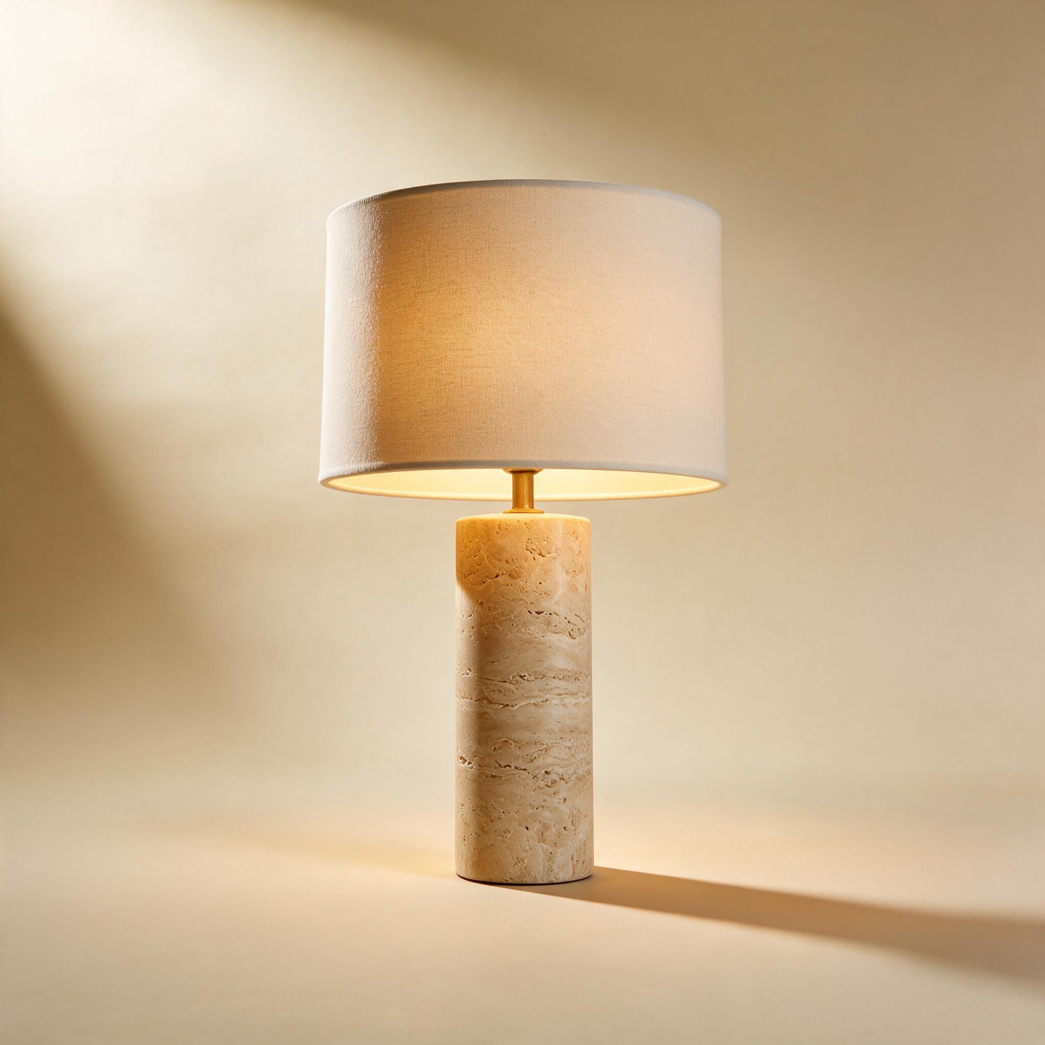 Aurelius | Lampe de Table en Travertin