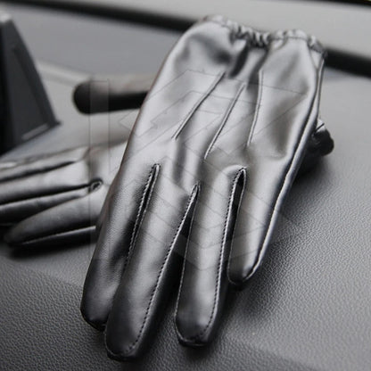 Men's Touch Screen Leather Driving Gloves