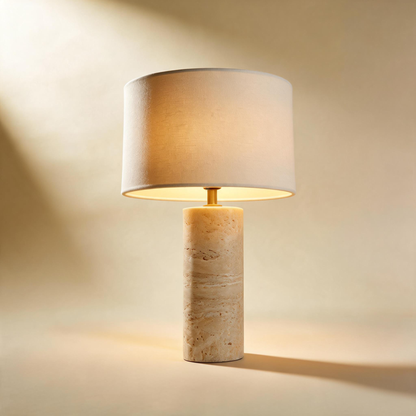 Aurelius | Lampe de Table en Travertin — vue de dos