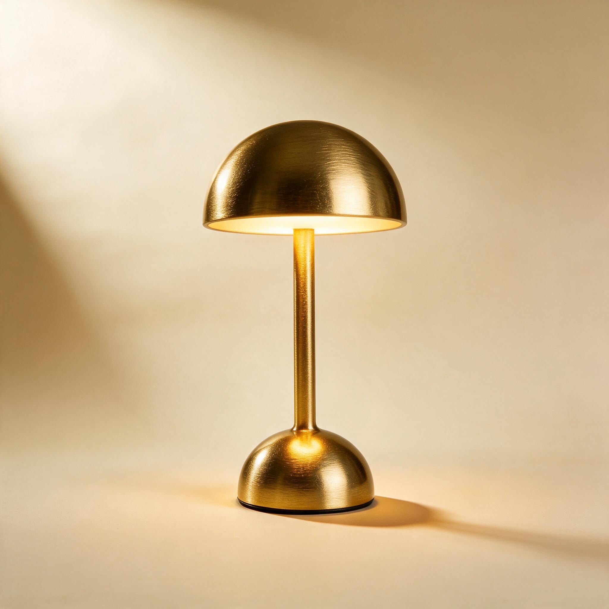 HubaLume | Lampe Champignon sur Batterie — Doré