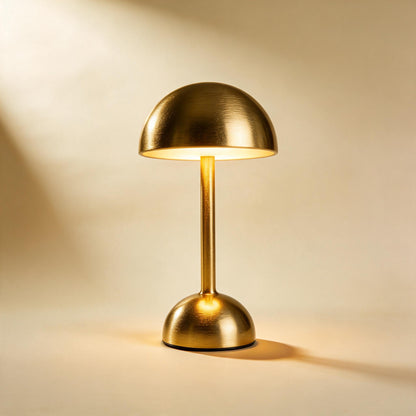 HubaLume | Lampe Champignon sur Batterie — Doré