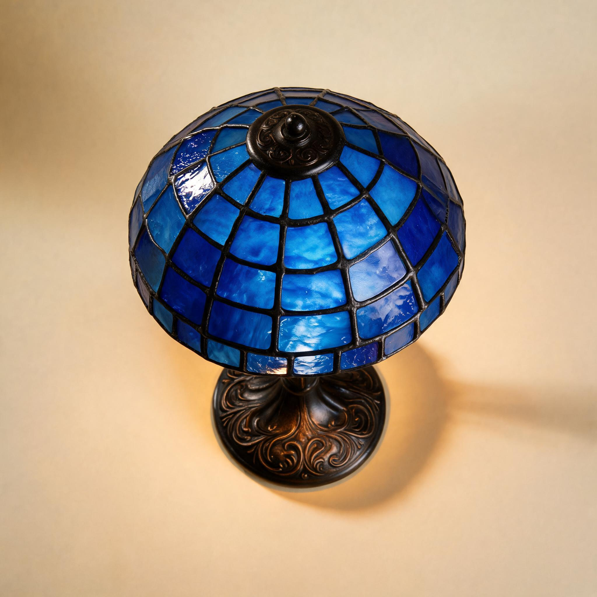 Élod | Lampe de Table en Vitrail — vue de dessus