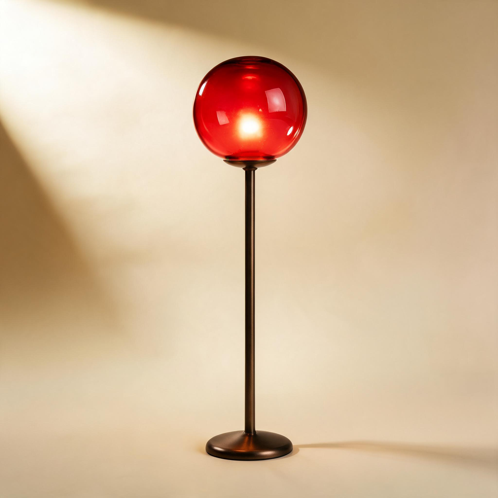 Orenzo | Lampe Rétro en Verre — Lampe rouge