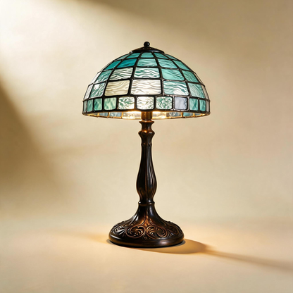 Élod | Lampe de Table en Vitrail — Eau