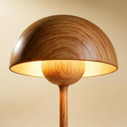 Fungéa | Lampe de Chevet Champignon en Bois — détail