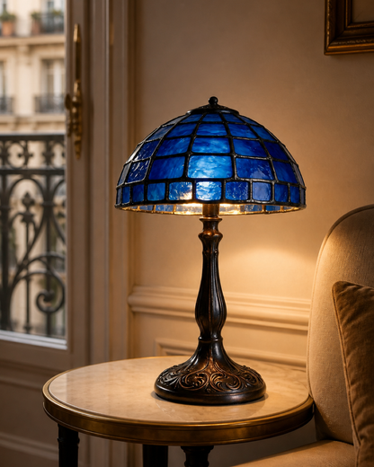 Élod | Lampe de Table Style Vitrail — mise en scène