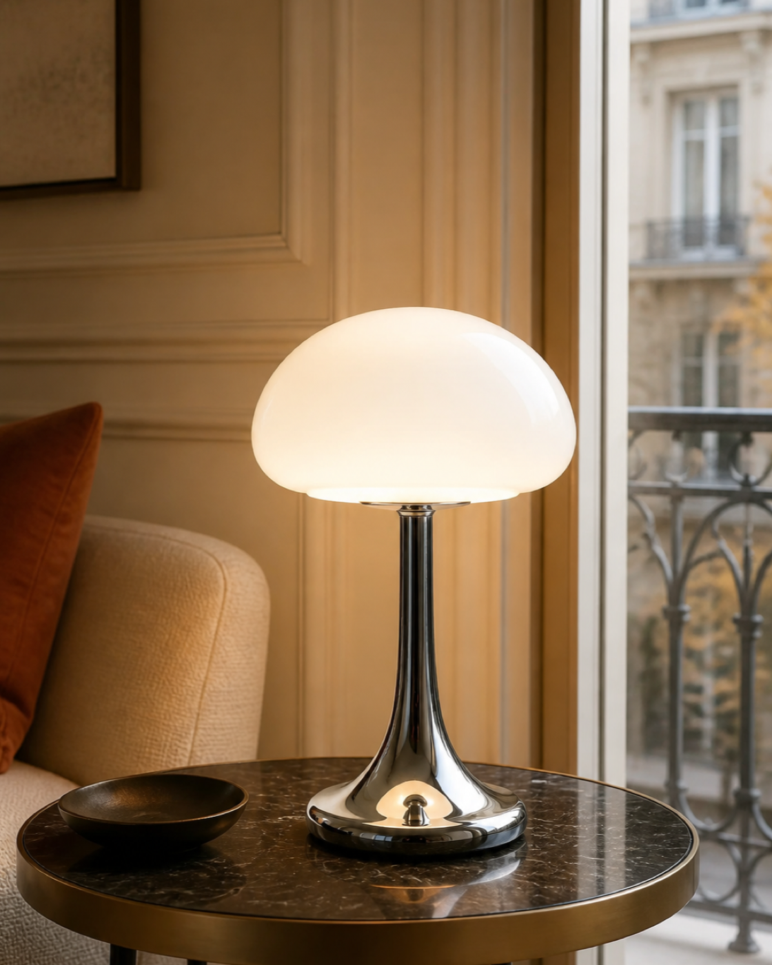 LumiÉpoque | Lampe de Table Space Age — mise en scène