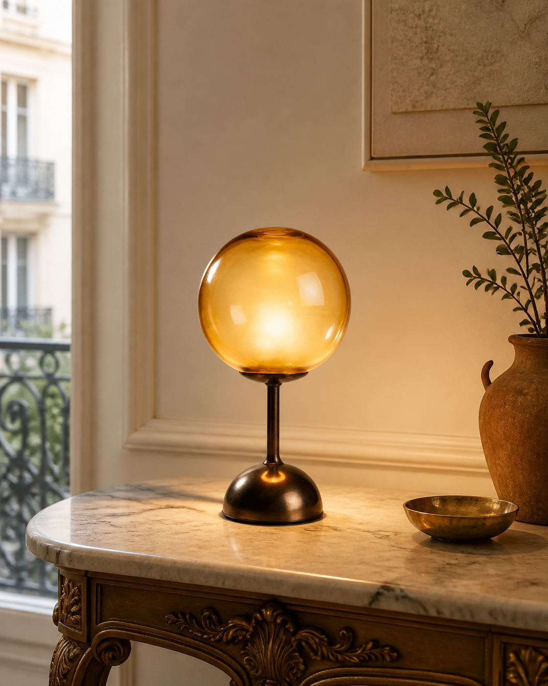 Orenzo | Lampe Rétro Colorée | Table ou Lampadaire — mise en scène